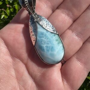 SOLD Larimar and Sterling Silver Pendant